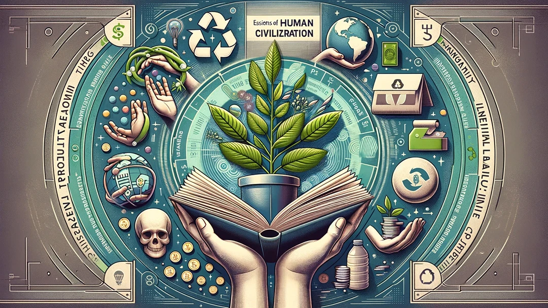 Conceptual image representing human civilization and its essential qualities.