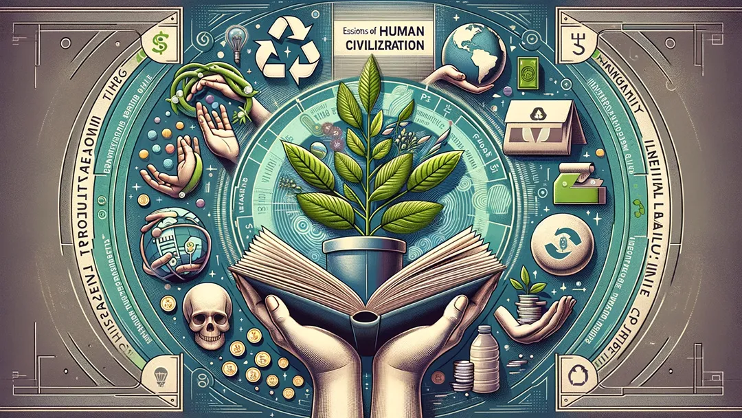 Conceptual image representing human civilization and its essential qualities.