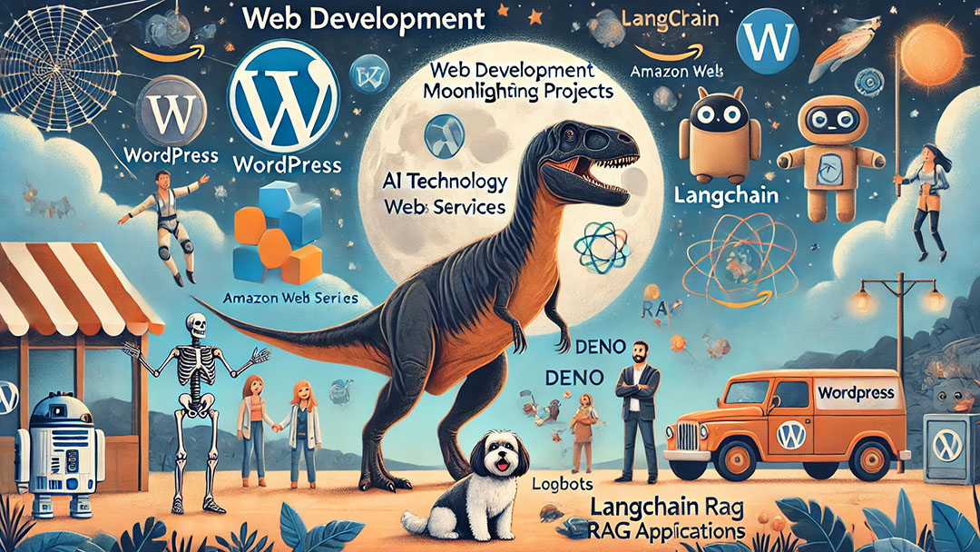 Image of a laptop and code editor representing moonlighting web development projects.